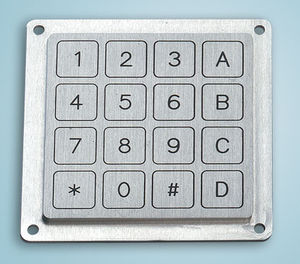صفحه کلید فیزوالکتریک | 16 دکمه | استیل ضدزنگ | IP68